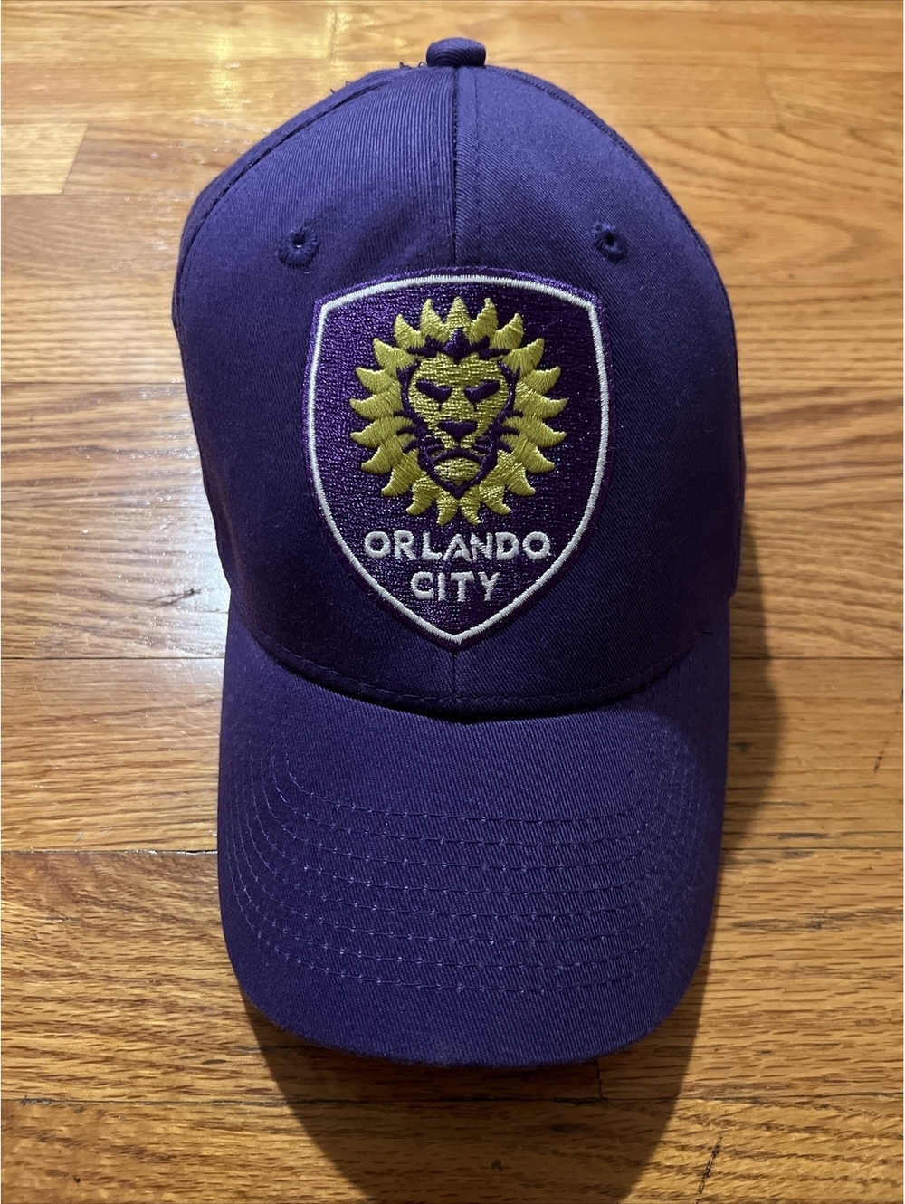 Orlando City Lions MLS Big Logo Adult Adjustable Purple Spell Out Hat Excellent